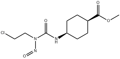 4α-[3-(2-클로로에틸)-3-니트로소레이도]-1α-시클로헥산카르복실산메틸에스테르 구조식 이미지