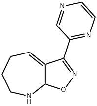 5H-Isoxazolo[5,4-b]azepine,6,7,8,8a-tetrahydro-3-pyrazinyl-(9CI) Structure