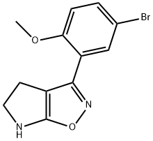 4H-Pyrrolo[3,2-d]isoxazole,3-(5-bromo-2-methoxyphenyl)-5,6-dihydro-(9CI) 구조식 이미지