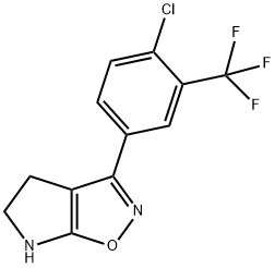 4H-Pyrrolo[3,2-d]isoxazole,3-[4-chloro-3-(trifluoromethyl)phenyl]-5,6-dihydro-(9CI) 구조식 이미지