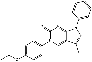 6H-Pyrazolo[3,4-d]pyrimidin-6-one,5-(4-ethoxyphenyl)-1,5-dihydro-3-methyl-1-phenyl-(9CI) 구조식 이미지