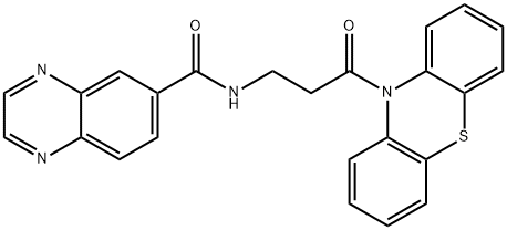6-Quinoxalinecarboxamide,N-[3-oxo-3-(10H-phenothiazin-10-yl)propyl]-(9CI) 구조식 이미지