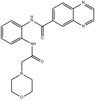 6-Quinoxalinecarboxamide,N-[2-[(4-morpholinylacetyl)amino]phenyl]-(9CI) 구조식 이미지