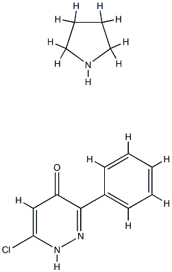 6-chloro-3-phenylpyridazin-4-ol, compound with pyrrolidine (1:1) Structure