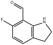 1H-Indole-7-carboxaldehyde,6-fluoro-2,3-dihydro-(9CI) Structure