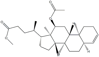 12α-Acetyloxy-5β-chol-3-en-24-oic acid methyl ester Structure