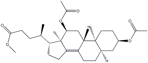 3α,12α-비스(아세틸옥시)-5β-콜-8(14)-엔-24-오산메틸에스테르 구조식 이미지