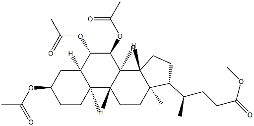 3α,6β,7α-Tris(아세틸옥시)-5β-콜란-24-오산메틸에스테르 구조식 이미지