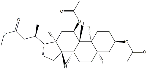 3α,11α-Bis(아세틸옥시)-24-nor-5β-콜란-23-오산메틸에스테르 구조식 이미지