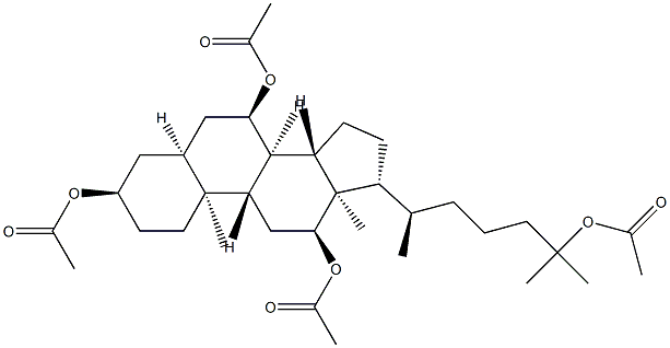 5β-Cholestane-3α,7α,12α,25-tetraol tetraacetate Structure