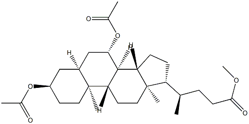 3α,7β-디아세톡시-5β-콜란-24-오산메틸에스테르 구조식 이미지
