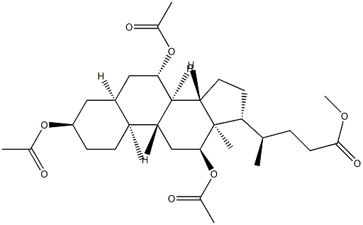 3α,7β,12α-Triacetoxy-5β-cholan-24-oicacid메틸에스테르 구조식 이미지