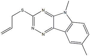 5H-1,2,4-Triazino[5,6-b]indole,5,8-dimethyl-3-(2-propenylthio)-(9CI) 구조식 이미지