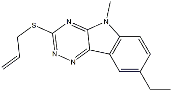 5H-1,2,4-Triazino[5,6-b]indole,8-ethyl-5-methyl-3-(2-propenylthio)-(9CI) 구조식 이미지