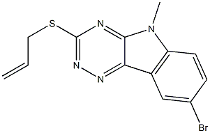5H-1,2,4-Triazino[5,6-b]indole,8-bromo-5-methyl-3-(2-propenylthio)-(9CI) Structure
