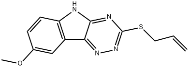 2H-1,2,4-Triazino[5,6-b]indole,8-methoxy-3-(2-propenylthio)-(9CI) 구조식 이미지