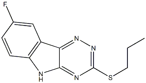 2H-1,2,4-Triazino[5,6-b]indole,8-fluoro-3-(propylthio)-(9CI) 구조식 이미지