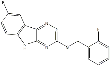 2H-1,2,4-Triazino[5,6-b]indole,8-fluoro-3-[[(2-fluorophenyl)methyl]thio]-(9CI) Structure