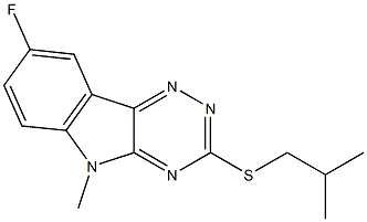 5H-1,2,4-Triazino[5,6-b]indole,8-fluoro-5-methyl-3-[(2-methylpropyl)thio]-(9CI) 구조식 이미지