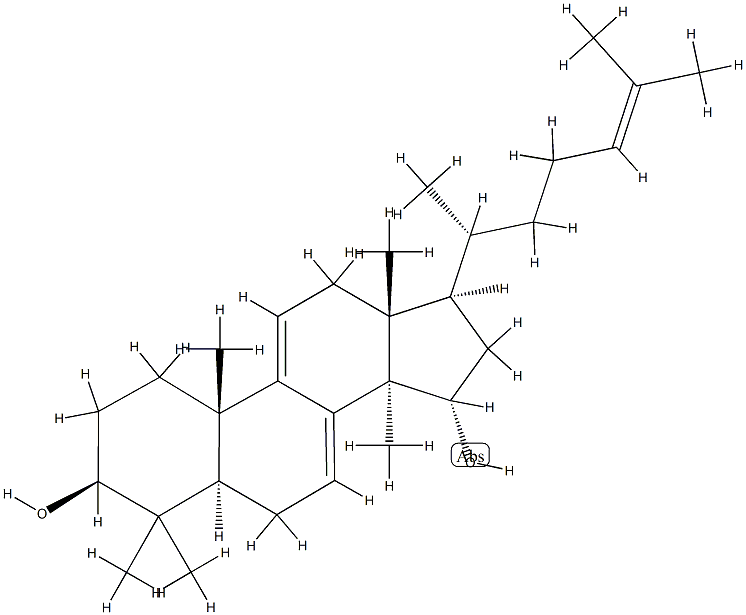 5α-Lanosta-7,9(11),24-triene-3β,15α-diol Structure