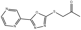 2-Propanone,1-[(5-pyrazinyl-1,3,4-oxadiazol-2-yl)thio]-(9CI) 구조식 이미지