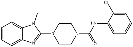 1-Piperazinecarboxamide,N-(2-chlorophenyl)-4-(1-methyl-1H-benzimidazol-2-yl)-(9CI) 구조식 이미지