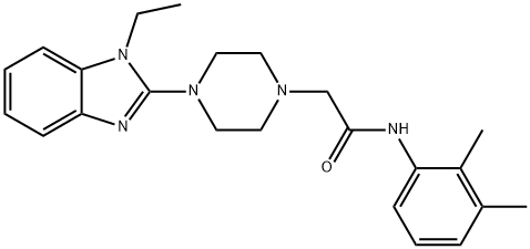 1-Piperazineacetamide,N-(2,3-dimethylphenyl)-4-(1-ethyl-1H-benzimidazol-2-yl)-(9CI) Structure