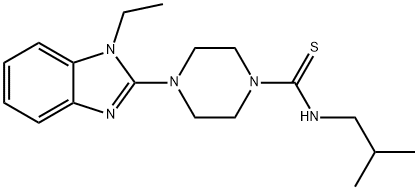 1-Piperazinecarbothioamide,4-(1-ethyl-1H-benzimidazol-2-yl)-N-(2-methylpropyl)-(9CI) 구조식 이미지