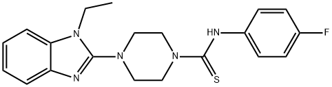 1-Piperazinecarbothioamide,4-(1-ethyl-1H-benzimidazol-2-yl)-N-(4-fluorophenyl)-(9CI) 구조식 이미지