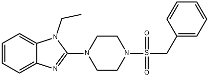 1H-Benzimidazole,1-ethyl-2-[4-[(phenylmethyl)sulfonyl]-1-piperazinyl]-(9CI) 구조식 이미지