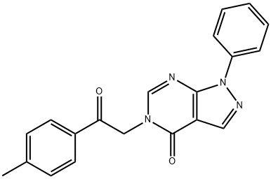4H-Pyrazolo[3,4-d]pyrimidin-4-one,1,5-dihydro-5-[2-(4-methylphenyl)-2-oxoethyl]-1-phenyl-(9CI) 구조식 이미지