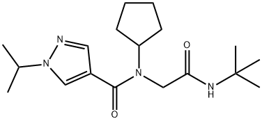 1H-Pyrazole-4-carboxamide,N-cyclopentyl-N-[2-[(1,1-dimethylethyl)amino]-2-oxoethyl]-1-(1-methylethyl)-(9CI) 구조식 이미지