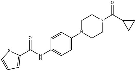2-Thiophenecarboxamide,N-[4-[4-(cyclopropylcarbonyl)-1-piperazinyl]phenyl]-(9CI) 구조식 이미지