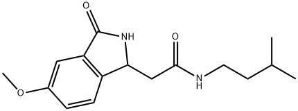 1H-Isoindole-1-acetamide,2,3-dihydro-5-methoxy-N-(3-methylbutyl)-3-oxo-(9CI) 구조식 이미지