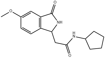 1H-Isoindole-1-acetamide,N-cyclopentyl-2,3-dihydro-5-methoxy-3-oxo-(9CI) 구조식 이미지