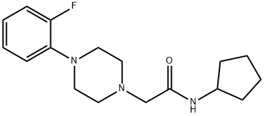 1-Piperazineacetamide,N-cyclopentyl-4-(2-fluorophenyl)-(9CI) Structure