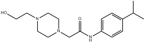 1-Piperazineacetamide,4-(2-hydroxyethyl)-N-[4-(1-methylethyl)phenyl]-(9CI) 구조식 이미지
