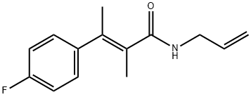 N-알릴-α,β-디메틸-4-플루오로신남아미드 구조식 이미지