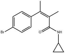 (Z)-4-Bromo-N-cyclopropyl-α,β-dimethylcinnamamide 구조식 이미지