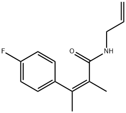 (Z)-N-Allyl-α,β-dimethyl-4-fluorocinnamamide Structure