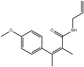 (Z)-N-Allyl-α,β-dimethyl-4-methoxycinnamamide 구조식 이미지
