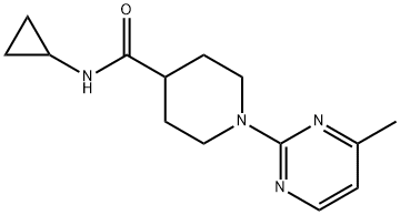 4-Piperidinecarboxamide,N-cyclopropyl-1-(4-methyl-2-pyrimidinyl)-(9CI) Structure