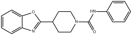 1-Piperidinecarboxamide,4-(2-benzoxazolyl)-N-phenyl-(9CI) Structure
