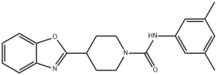 1-Piperidinecarboxamide,4-(2-benzoxazolyl)-N-(3,5-dimethylphenyl)-(9CI) 구조식 이미지