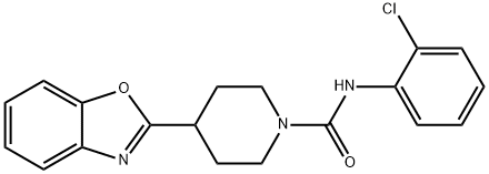 1-Piperidinecarboxamide,4-(2-benzoxazolyl)-N-(2-chlorophenyl)-(9CI) Structure