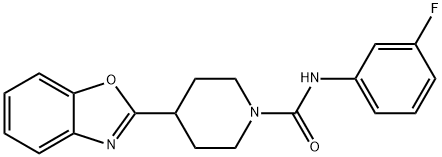 1-Piperidinecarboxamide,4-(2-benzoxazolyl)-N-(3-fluorophenyl)-(9CI) 구조식 이미지