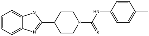1-Piperidinecarbothioamide,4-(2-benzothiazolyl)-N-(4-methylphenyl)-(9CI) 구조식 이미지