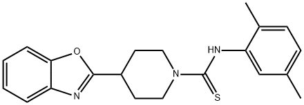 1-Piperidinecarbothioamide,4-(2-benzoxazolyl)-N-(2,5-dimethylphenyl)-(9CI) Structure