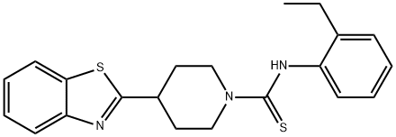 1-Piperidinecarbothioamide,4-(2-benzothiazolyl)-N-(2-ethylphenyl)-(9CI) Structure