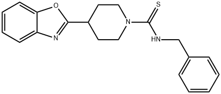 1-Piperidinecarbothioamide,4-(2-benzoxazolyl)-N-(phenylmethyl)-(9CI) Structure
